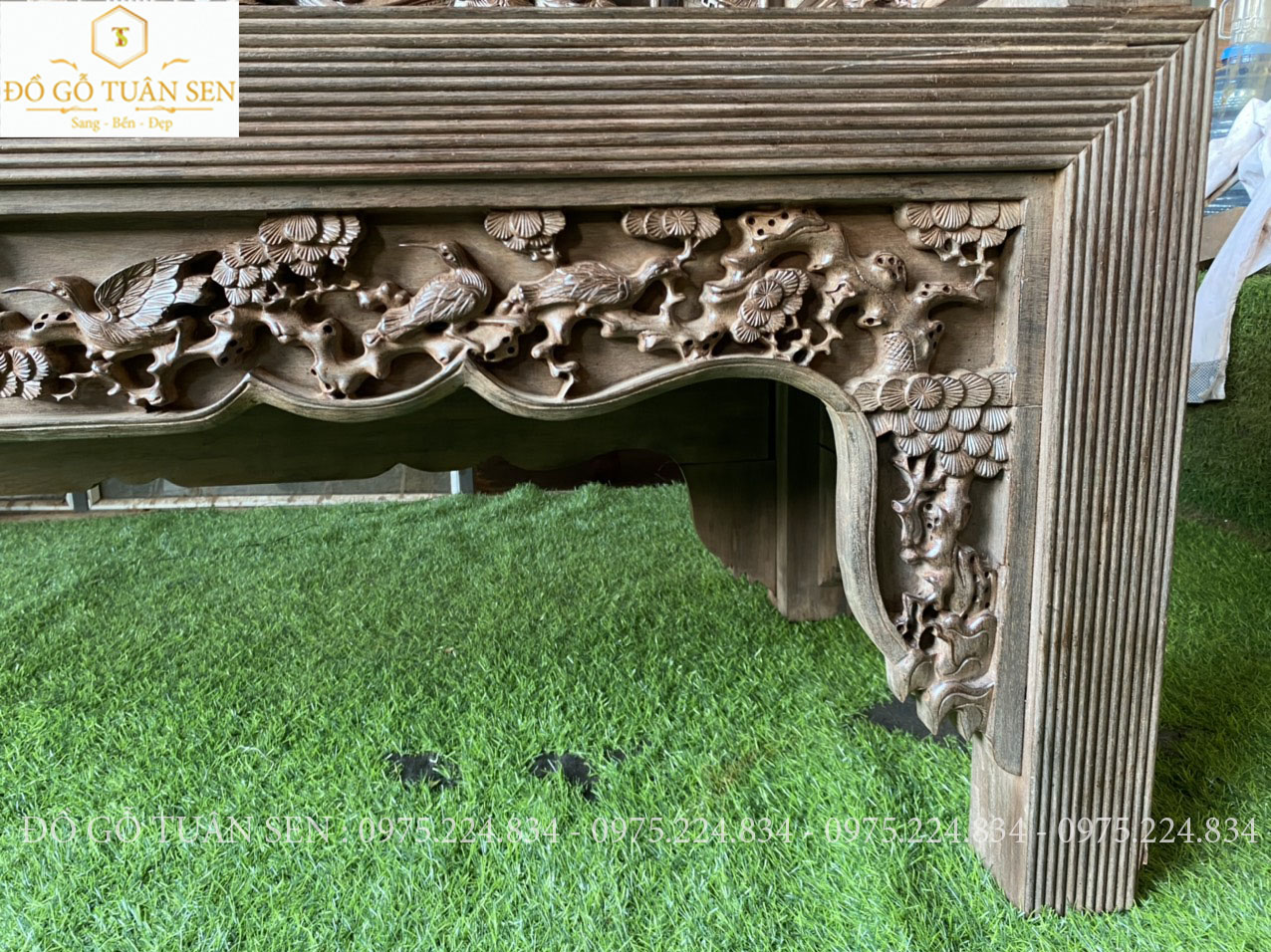 Hình ảnh chi tiết Bộ trường kỷ gỗ gụ cũ đẹp nhất 2023